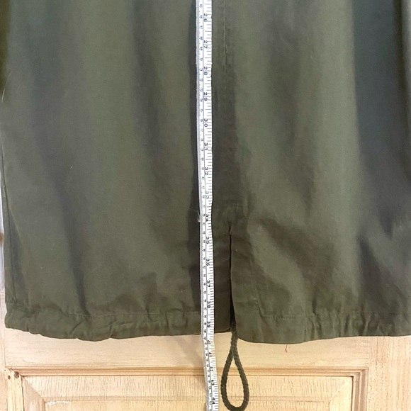 Love Destroyed Womens Army Green Long Black Jacket Coat Classic Practical Cotton - Picture 10 of 11